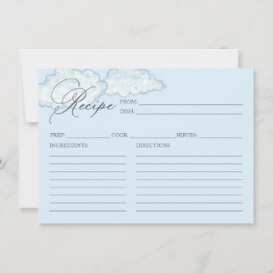 Carte de recette de douche nuptiale moderne sur le