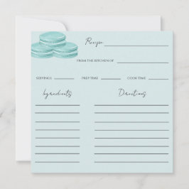 Carte de recette de Fête des mariées bleu turquois