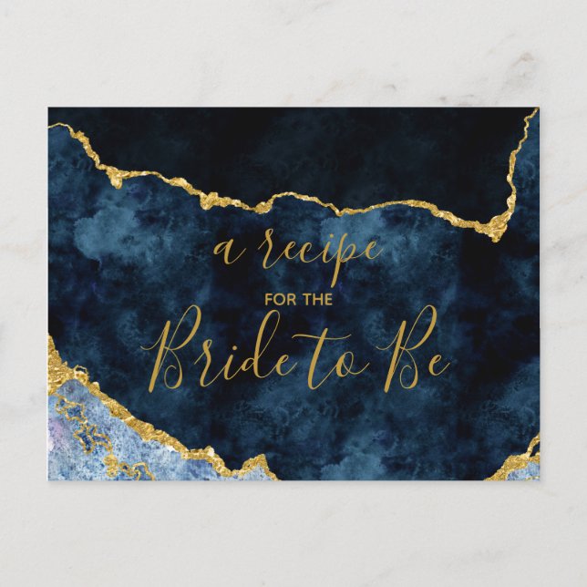 Carte de recette de Fête des mariées Blue Gold (Devant)