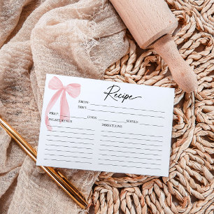 Carte de recette de Fête des mariées Bow rose