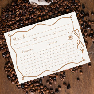 Carte de recette de Fête des mariées de café tirée