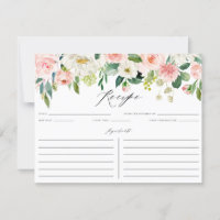 Carte de recette de Fête des mariées de fleurs ros