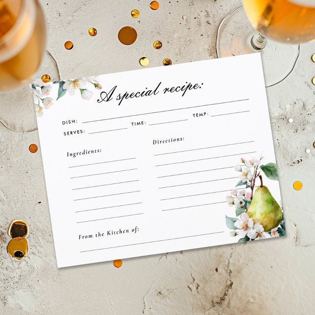 Carte de recette de Fête des mariées de poire parf (Créateur téléchargé)