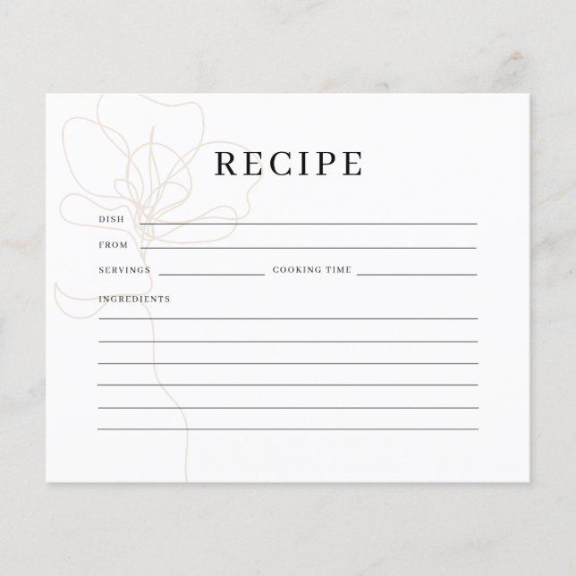 Carte de recette de Fête des mariées de Rose illus (Devant)