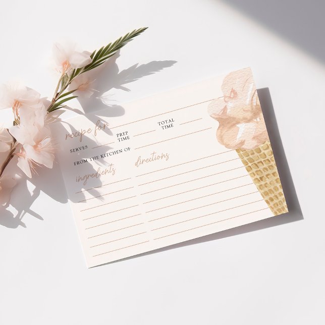 Carte de recette de Fête des mariées d'été à la cr (Créateur téléchargé)