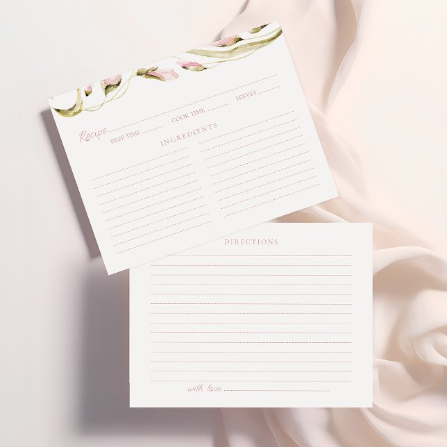 Carte de recette de Fête des mariées florale d'aqu (Créateur téléchargé)