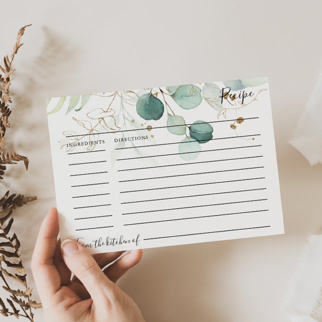 Carte de recette de Fête des mariées Florale Eucal (Créateur téléchargé)