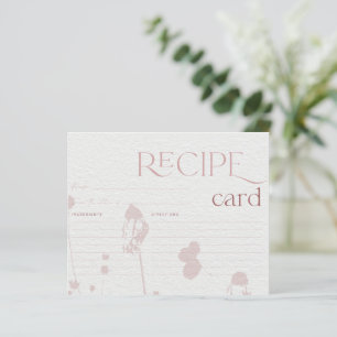 Carte de recette de Fête des mariées florale rose 