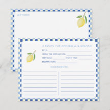 Carte de recette de Fête des mariées géométrique D