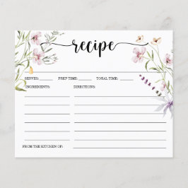 Carte de recette de Fête des mariées minimale fleu