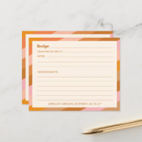Carte de recette de Fête des mariées personnalisée
