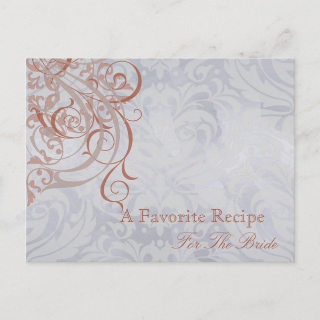 Carte de recette de Fête des mariées Rococo Peach  (Devant)