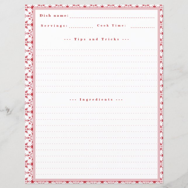 Carte de recette de flocon de neige de Noël person (Devant)