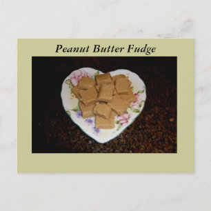 Carte de recette de fudge au beurre d'arachide