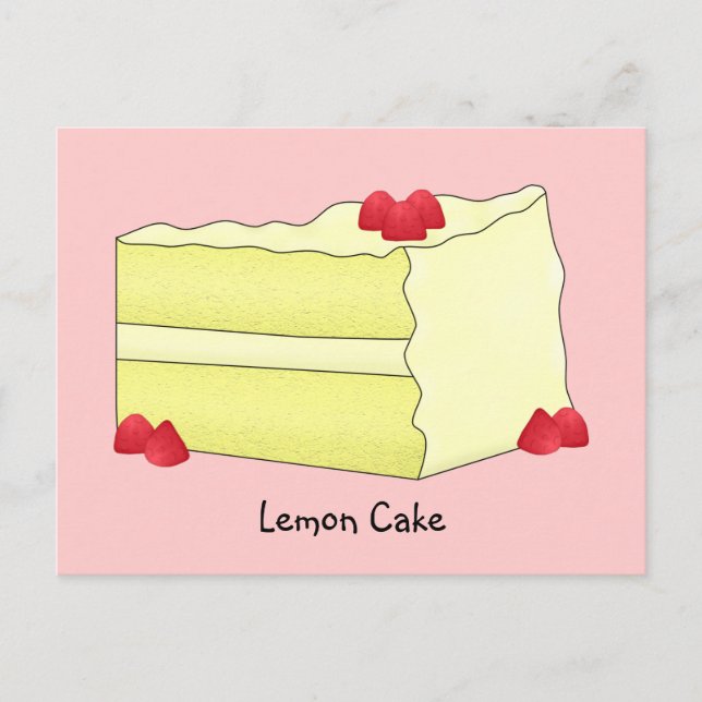 Carte de recette de gâteau au citron (Devant)