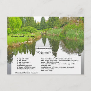 Carte de recette de glaçage au cacao moelleux