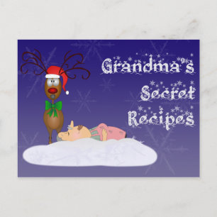 Carte de recette de grand-mère de Noël