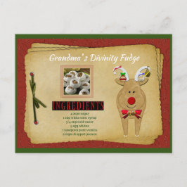 CARTE DE RECETTE DE LA Divinité Fudge de grand-mèr