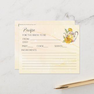 Carte de recette de la fête du thé floral