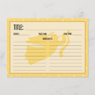 Carte de recette de l'ange de Noël