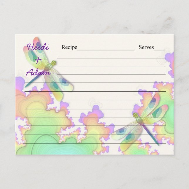 Carte de recette de libellule (Devant)