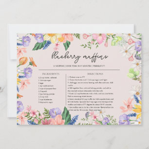 Carte de recette de mariage du printemps fleur sau