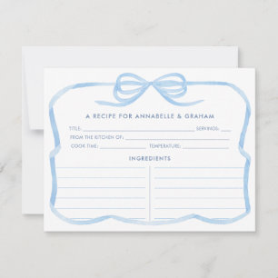 Carte de recette de mariage élégante avec un nœud