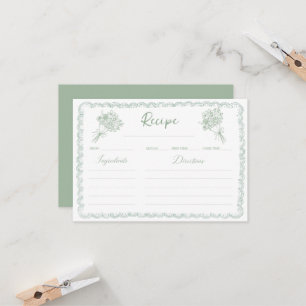 Carte de recette de mariage fantaisiste Fresh Mark