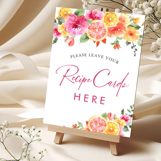 Carte de recette de mariée Festive Bright Citrus (Créateur téléchargé)