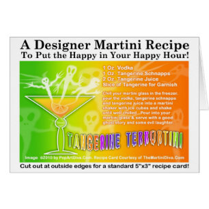 Carte de recette de Martini d'Halloween Tangerine 