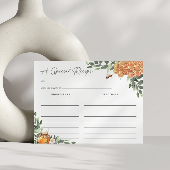 Carte de recette de miel de fleur d'oranger (Créateur téléchargé)
