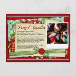 CARTE DE RECETTE DE Noël Pretzel Candy