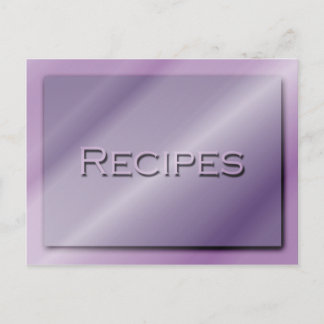 Carte de recette de nuances de pourpre