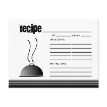 Carte de recette de plateau de service Domed