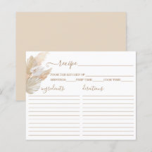 Carte de recette de sauce Pampas Grass