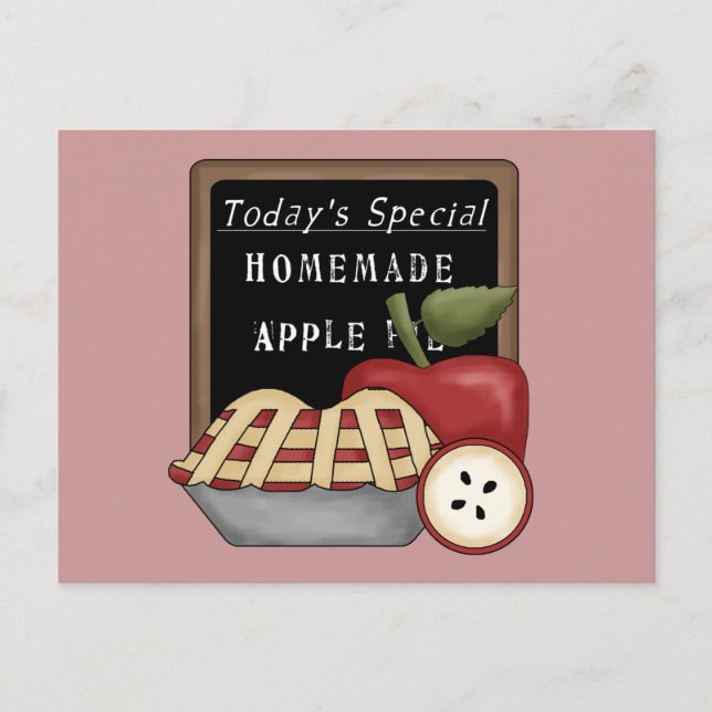 Carte de recette de tarte à la pomme maison (Devant)