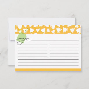 Carte de recette de thé nuptiale - Orange