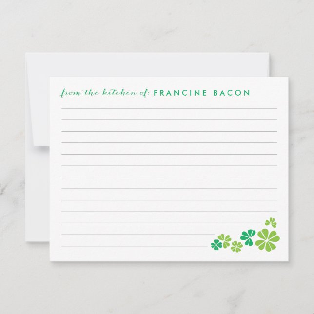 Carte de recette de verrou Lucky (Devant)