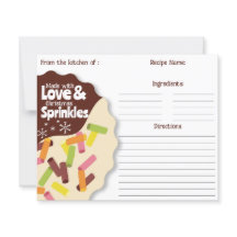 Carte de recette d'échange de biscuits de fêtes