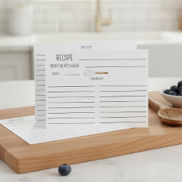Carte de recette double face Whisk Aquarelle