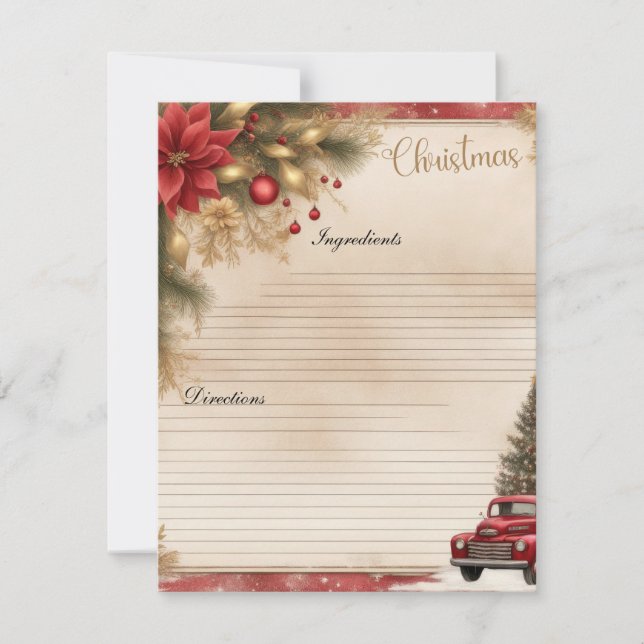 Carte de recette du journal de junk Christmas (Devant)