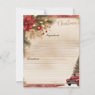 Carte de recette du journal de junk Christmas