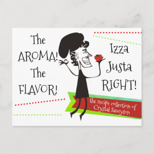 Carte de recette du livre de cuisine du chef franç