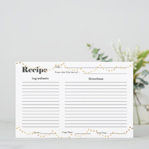 Carte de recette Faux Gold Fairy Lights