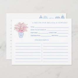 Carte de recette Feminine Rose Bleu Ginger Jars Do