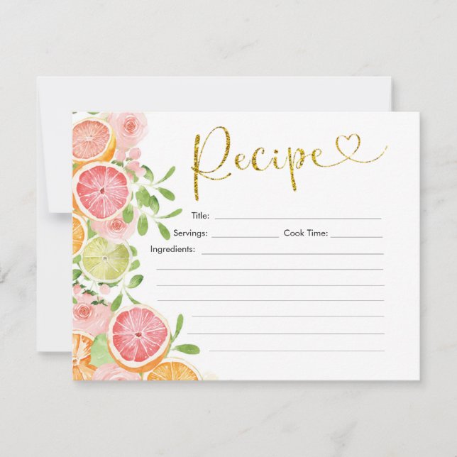 Carte de recette Fête des mariées aux agrumes de p (Devant)