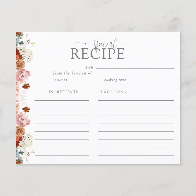 Carte de recette Fête des mariées de fleurs d'aqua (Devant)