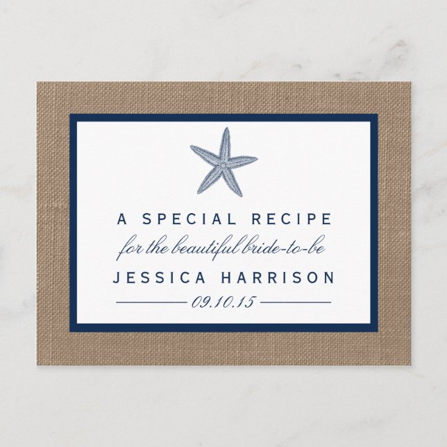 Carte de recette Fête des mariées de plage de Star (Devant)