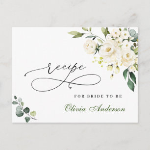 Carte de recette Fête des mariées Eucalyptus Roses