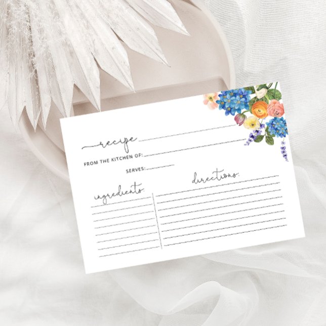 Carte de recette Fête des mariées florale (Créateur téléchargé)